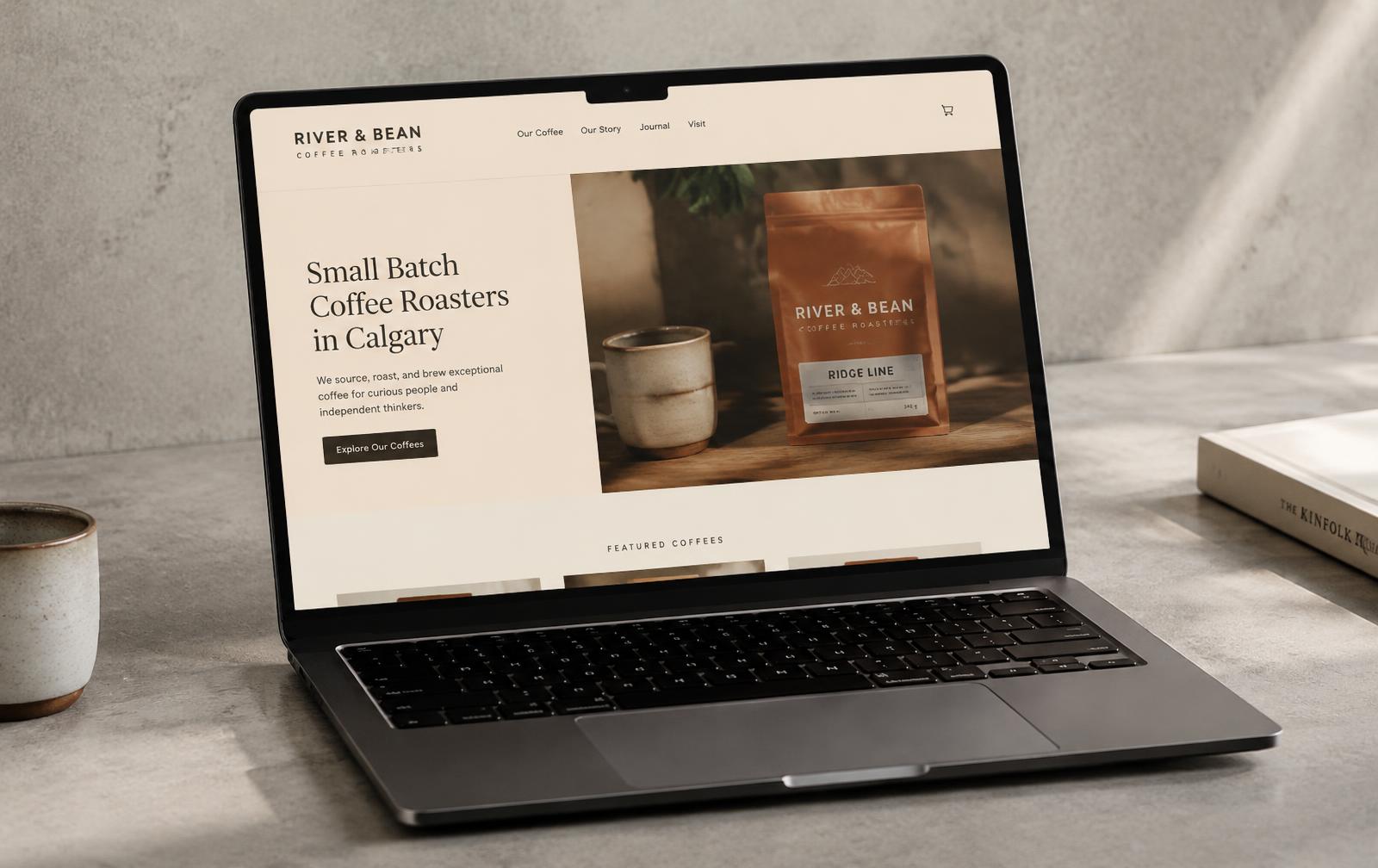 River & Bean website concept