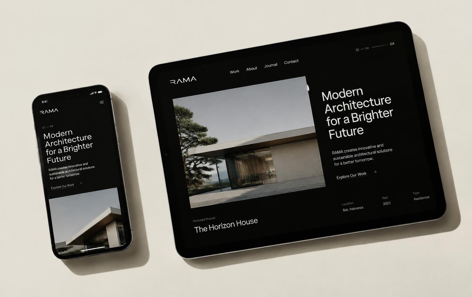 Rama Architects website concept